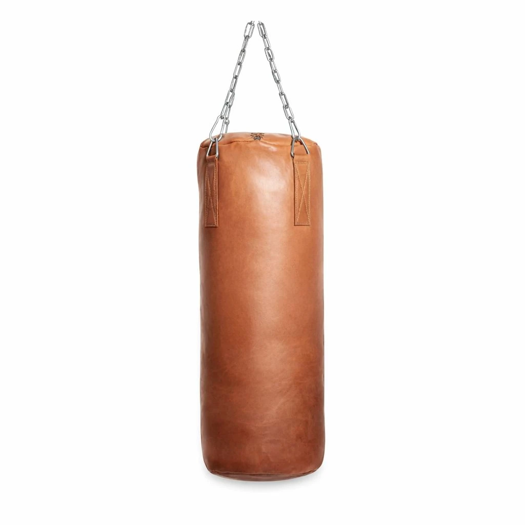 Retro Deluxe Tan Leather Heavy Punching Bag