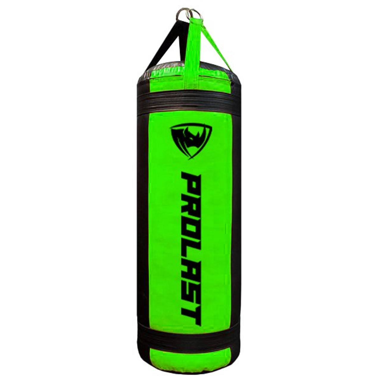 Prolast 4FT XL 135LB Mayweather Style Punching Bag Black // Citrus Green UNFILLED - Made in USA