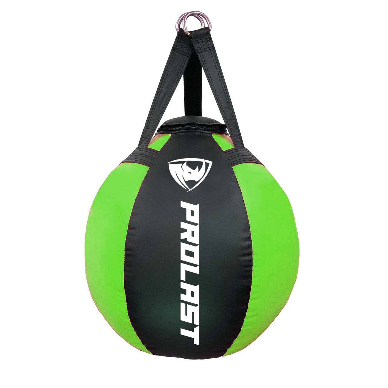 70lb Wrecking Ball Round Heavy Bag Black // Citrus Green Made in USA