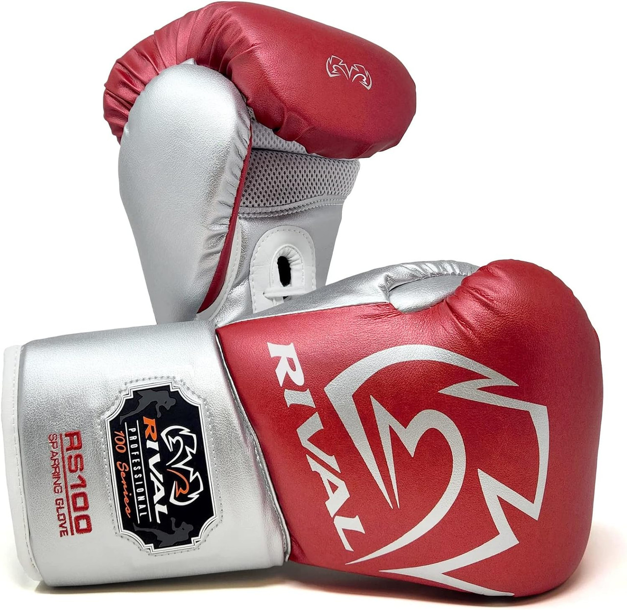 Rival RS100 Red/Silver Professional Sparring Gloves