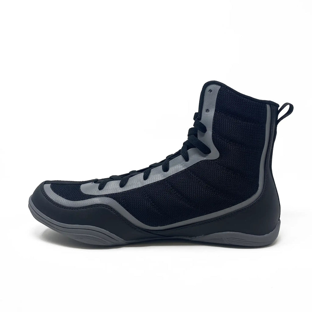 RIVAL RSX-FUTURE Boxing Shoes Black // Grey - PRO FIGHT SHOP