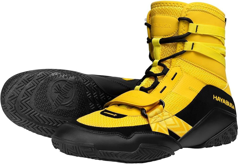 Hayabusa Strike Yellow Boxing Shoes for Men and Women - PRO FIGHT SHOP