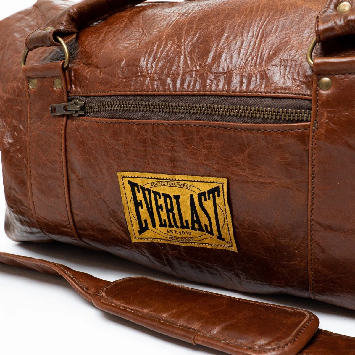 Everlast 1910 Leather Gym Bag Brown - Pro Fight Shop