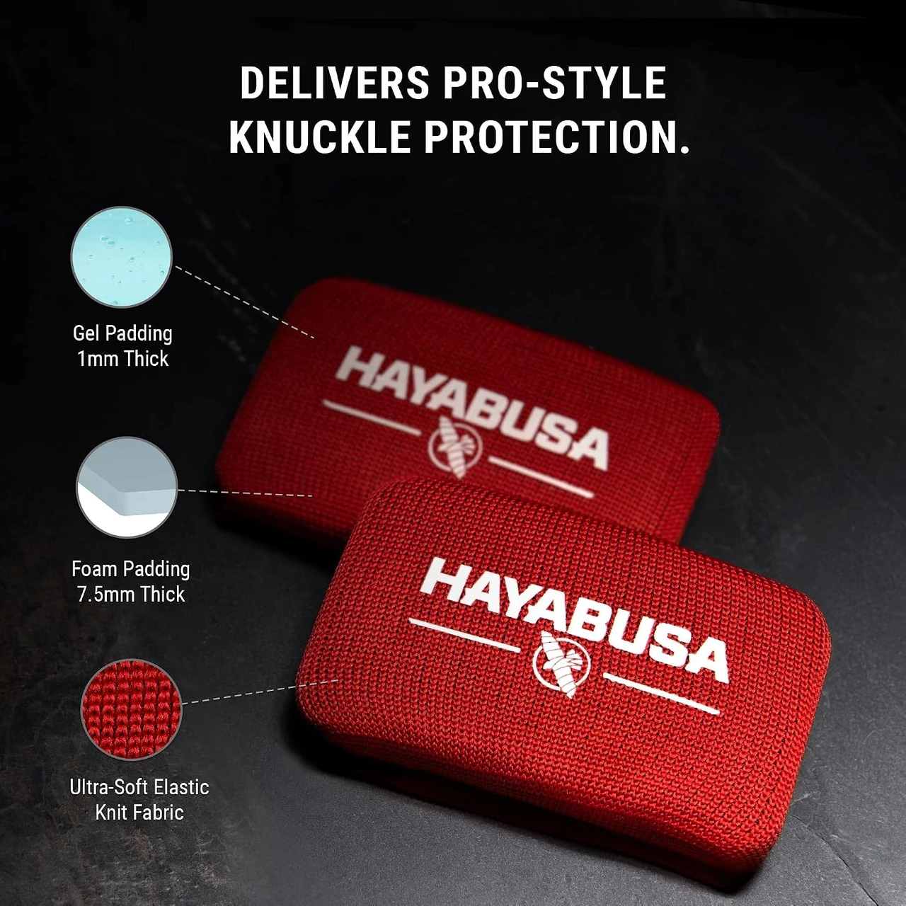 Hayabusa Boxing Knuckle Guards – Red
