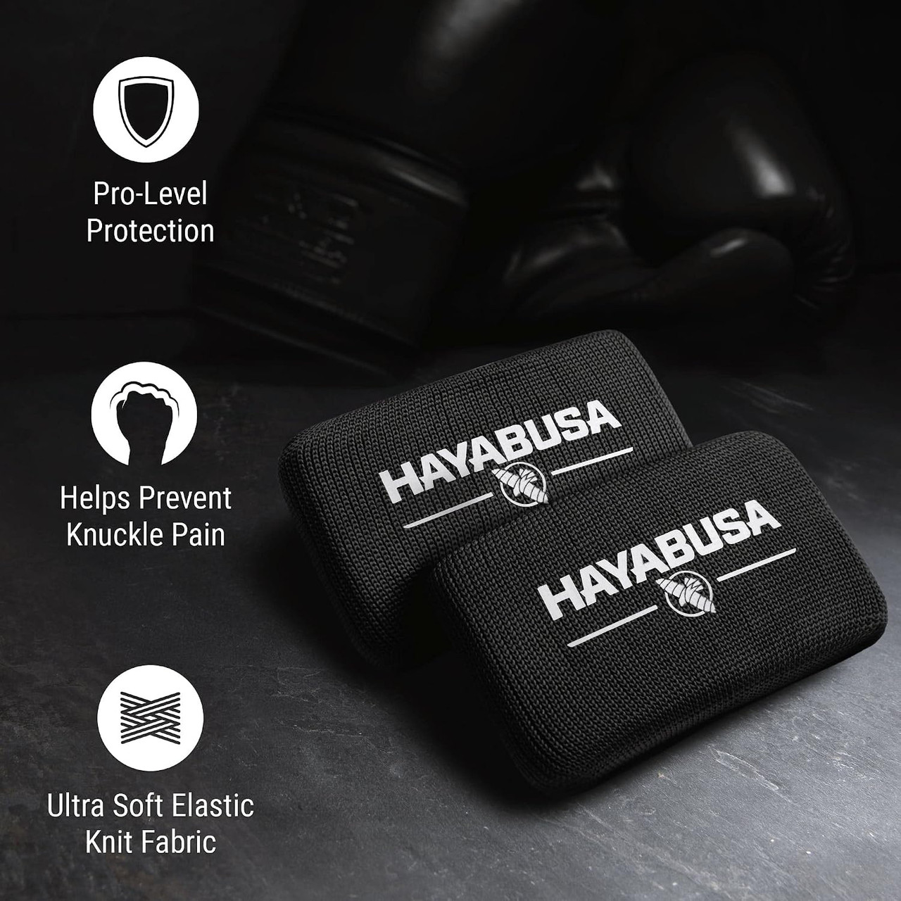 Hayabusa Boxing Knuckle Guards – Black