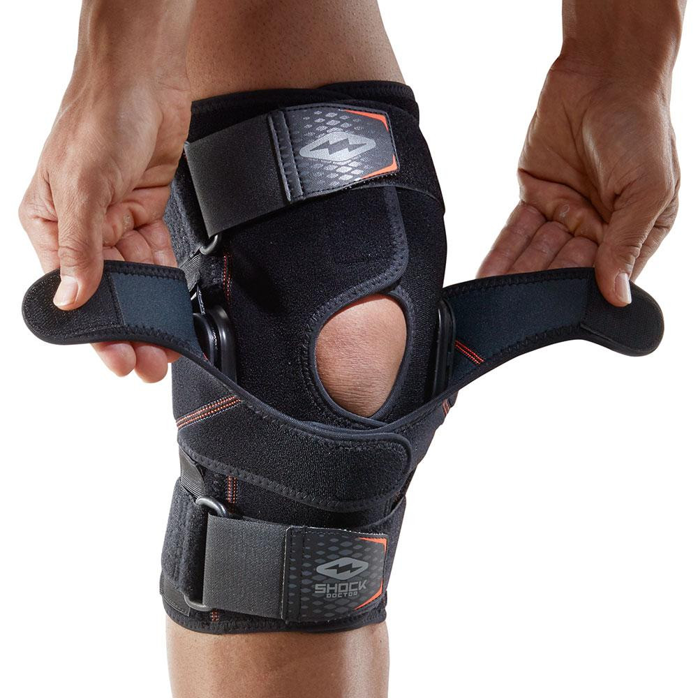 Shock Doctor Knee Brace with Dual Wrap & Heavy-Duty Hinges