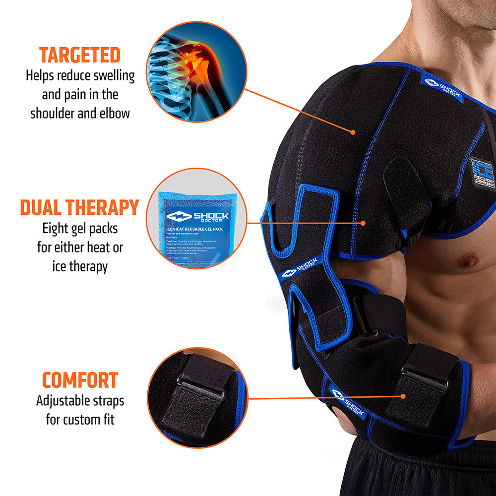 Shock Doctor Ice Recovery Shoulder Elbow Compression Wrap