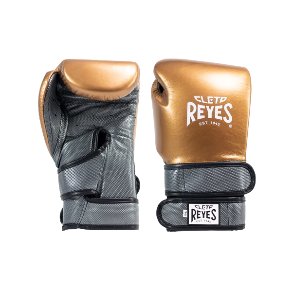Cleto Reyes Double Strap Boxing Gloves - Copper-Oxford Gray