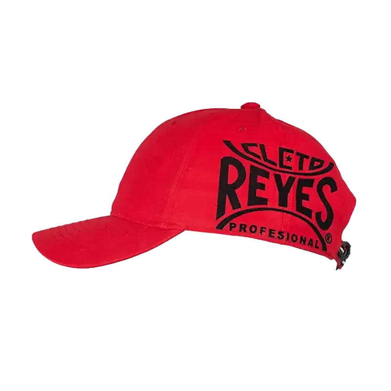 Cleto Reyes Polyester Cap - Red (side view with logo) | C882R