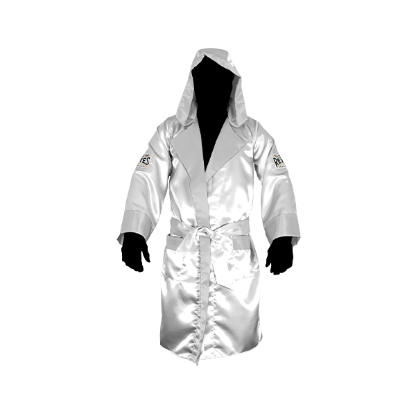 Cleto Reyes Satin Boxing Robe With Hood White
