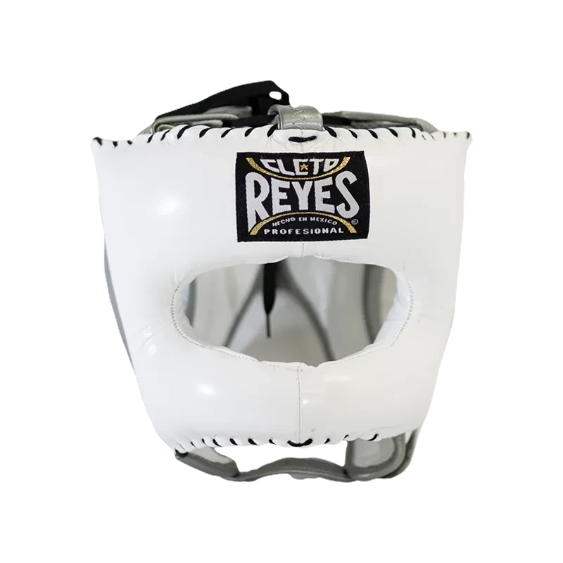 Silver Storm Traditional Headgear E388BL - front view | Cleto Reyes USA Boxing