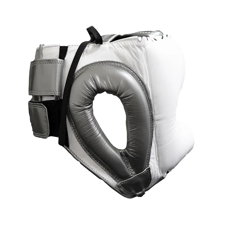 Silver Storm Traditional Headgear E388BL - side view | Cleto Reyes USA Boxing