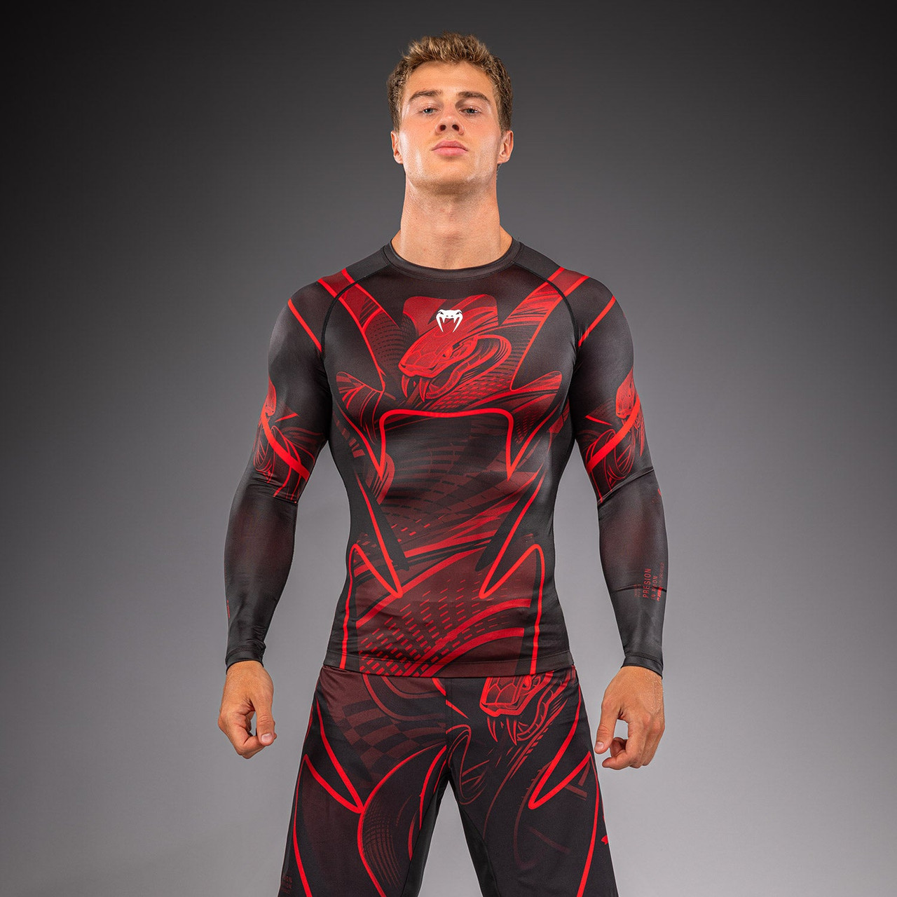 Venum Crimson Viper 2.0 Long Sleeve Rashguard - Black/Red