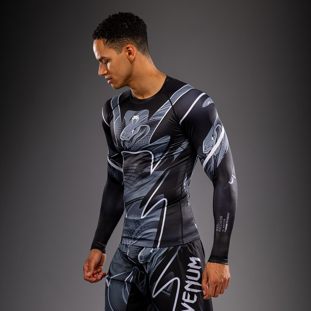 Venum Crimson Viper 2.0 Long Sleeve Rashguard - Black/Grey
