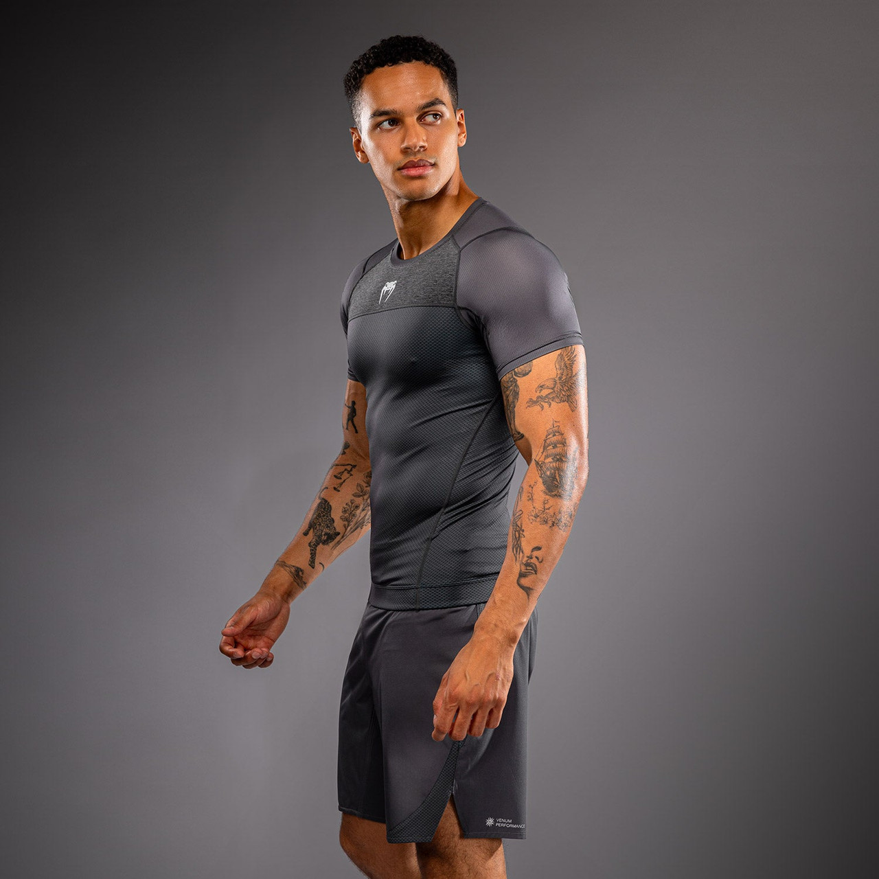 Venum G-Fit Scale Short Sleeve Rashguard - Grey