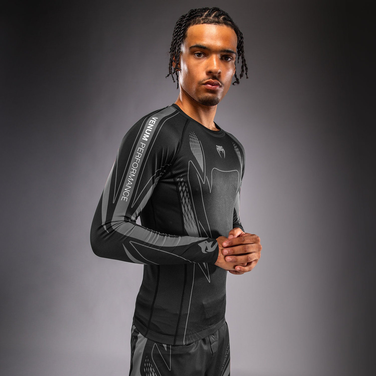 Venum Amazonia Reborn Long Sleeve Rashguard - Black/Grey