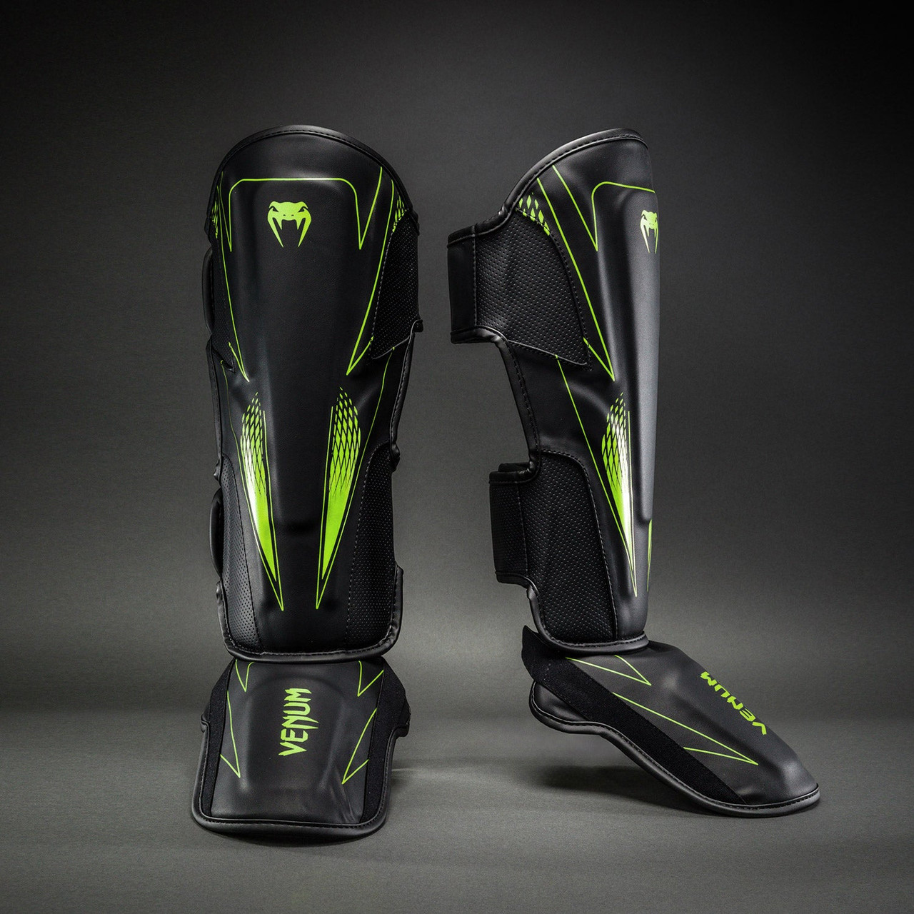 Venum Amazonia Reborn Shin Guards - Black/Green