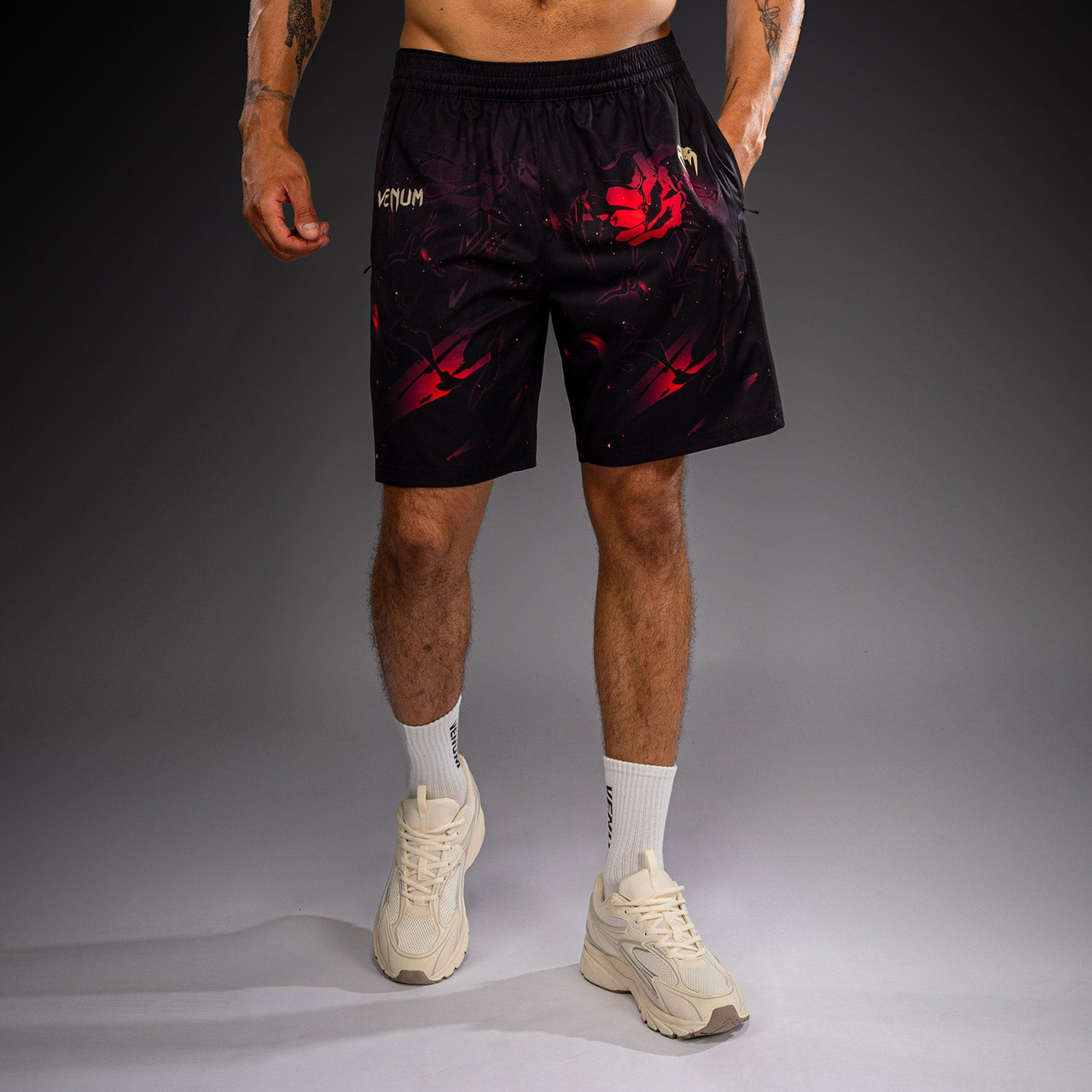 Jujutsu Kaisen x Venum Itadori Training Shorts - Black/Red
