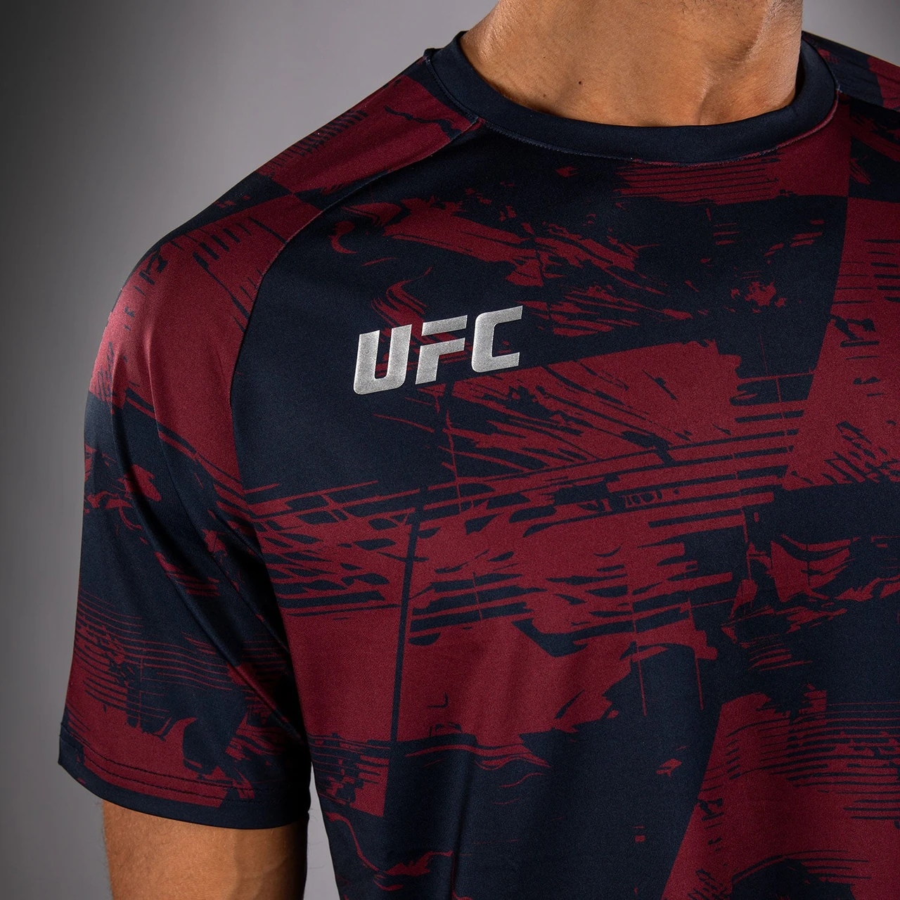 Men's UFC Zenith by Venum Burgundy Authentic Fight Week Performance Short Sleeve T-Shirt