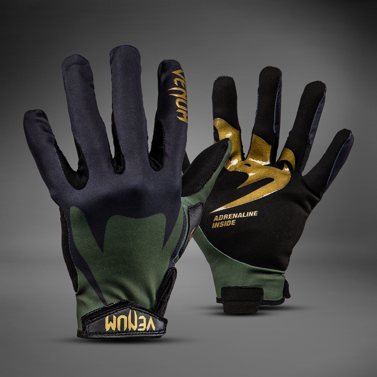 Venum MX Summer MX Gloves - Black/Green/Gold