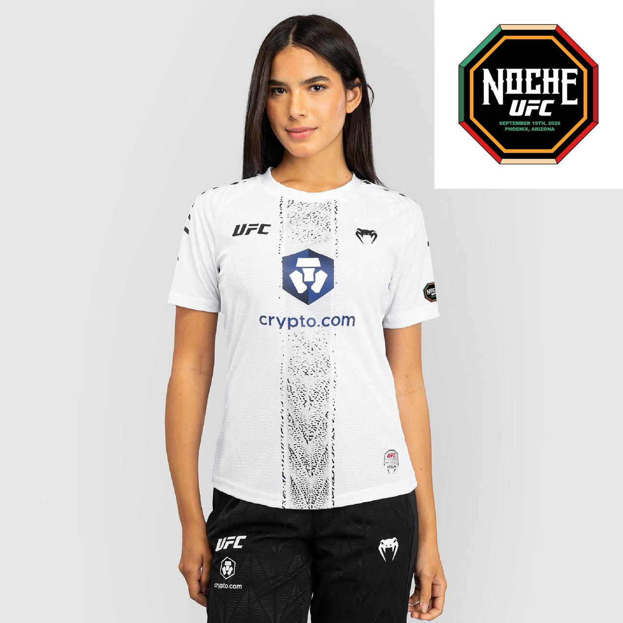 Women's UFC Zenith by Venum White Authentic Noche UFC Fight Night Walkout Jersey - McMillen