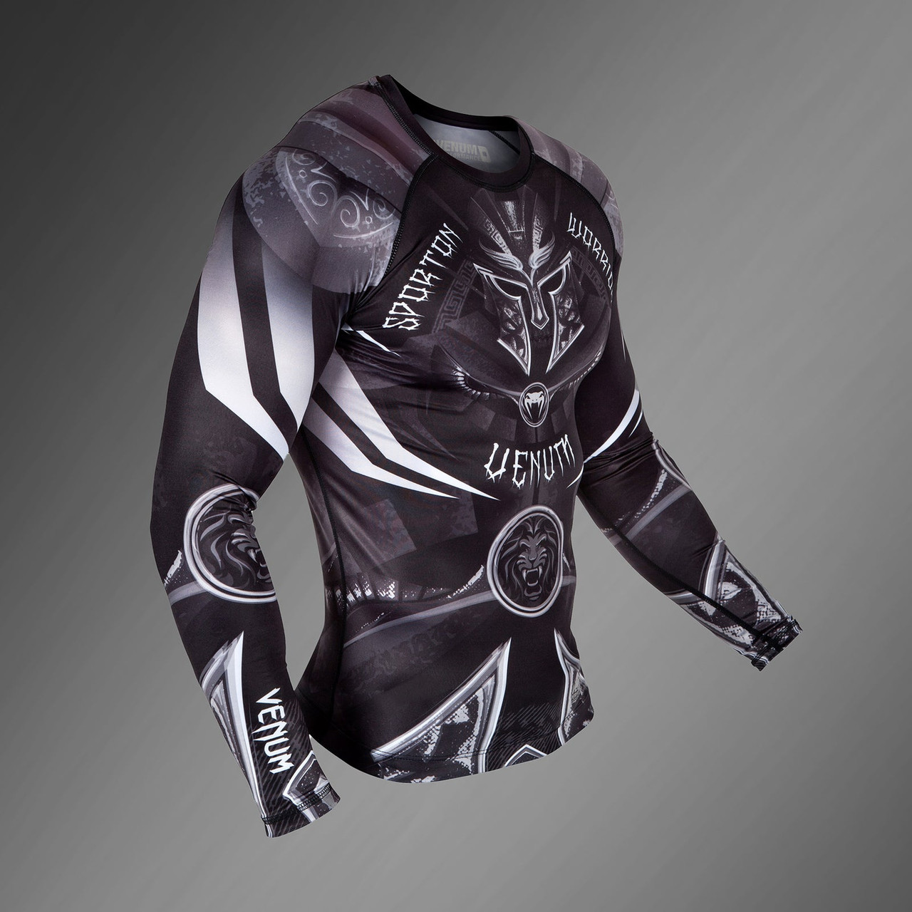Venum Gladiator 3.0 Rashguard - Long Sleeves - Black/White