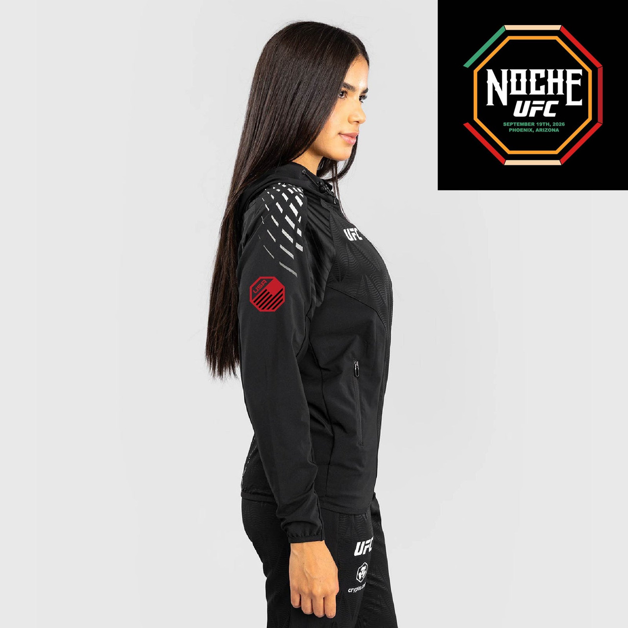 Women's UFC Zenith by Venum Black Authentic Noche UFC Fight Night Walkout Hoodie - Blaydes