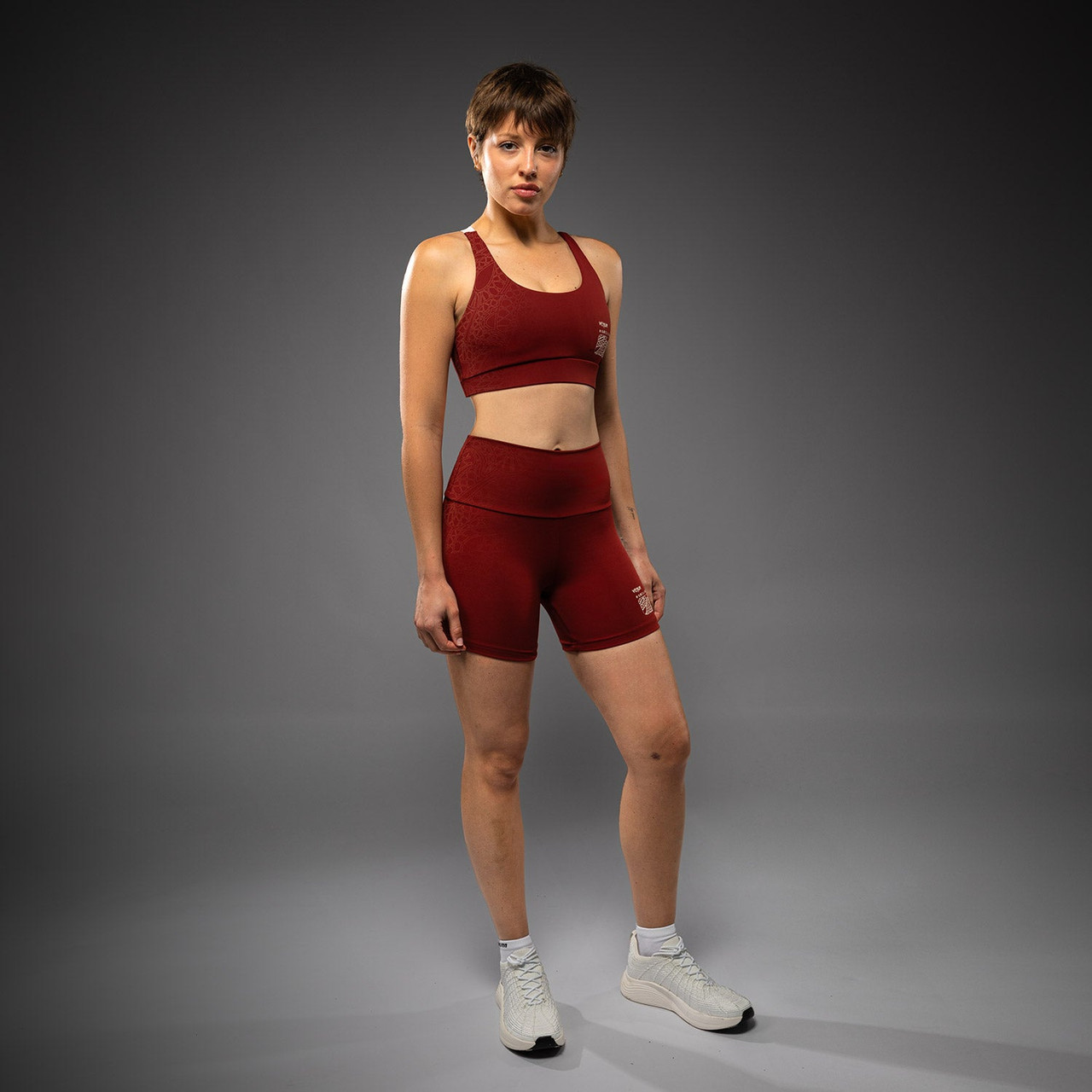 Venum Serpenti Women’s Vale Tudo Shorts - Burgundy/Ivory