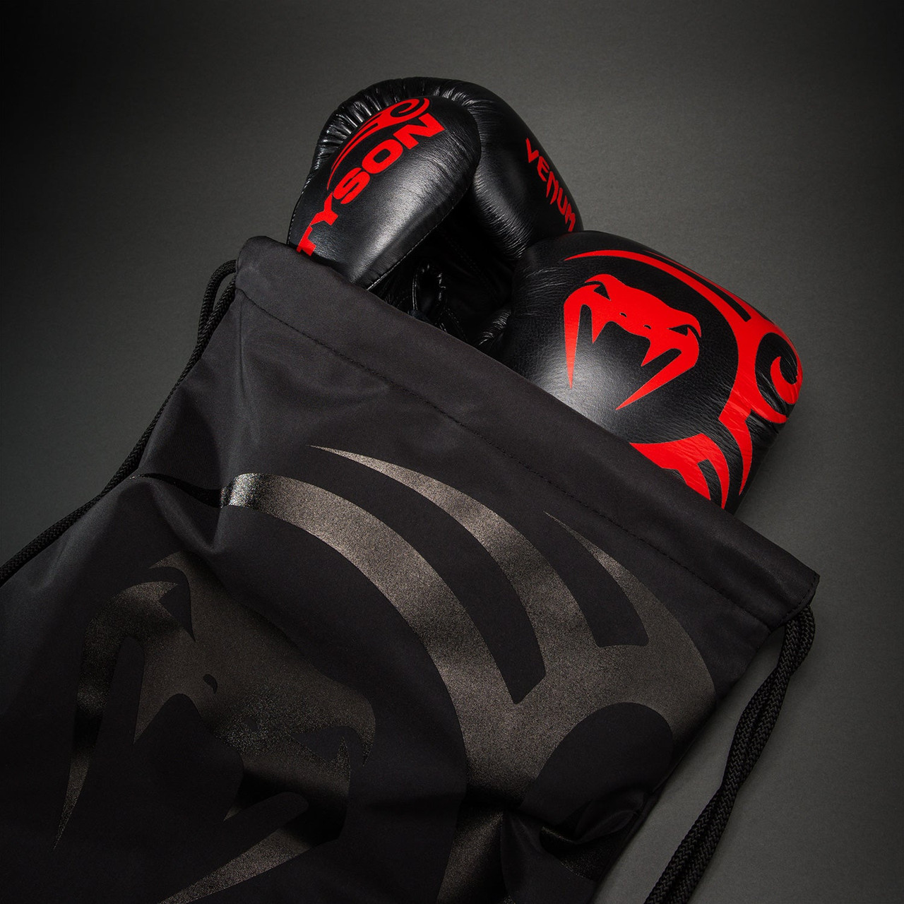 Venum Giant 2.0 Mike Tyson Pro Boxing Gloves with Laces - Black/Red