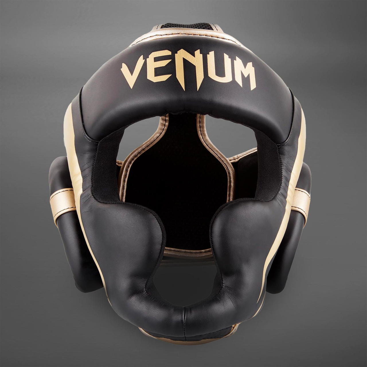 Venum Elite Headgear - Black/Gold