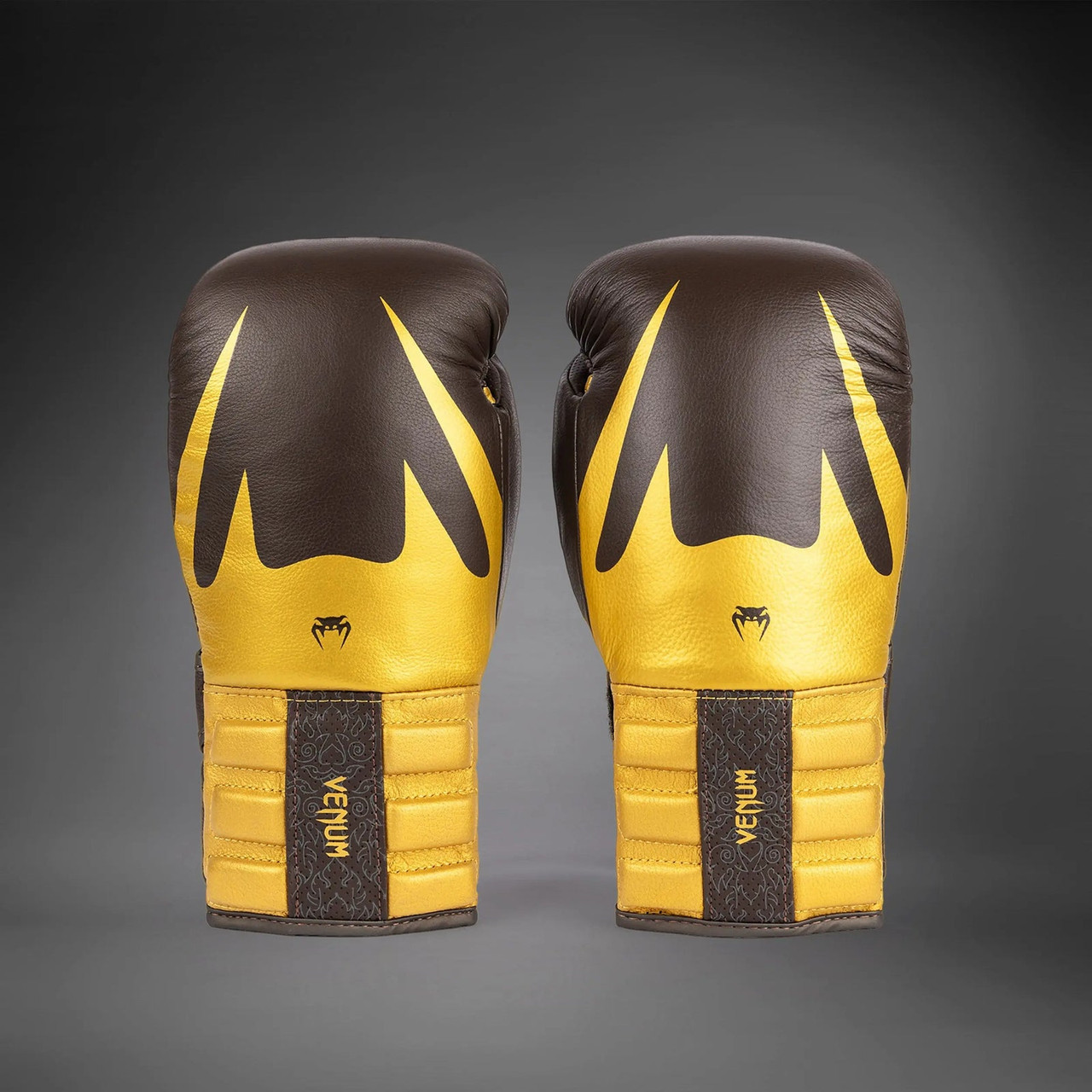 Venum Reverso Boxing Gloves - Chocolate/Gold