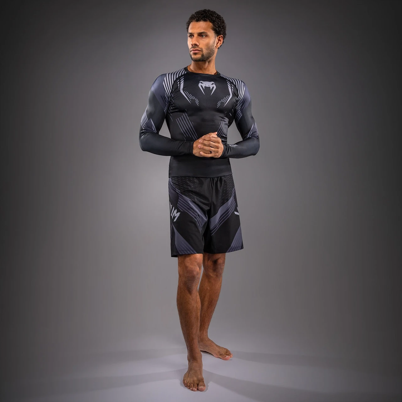Venum No-Gi 6.0 Long Sleeve Rashguard - Black/Grey