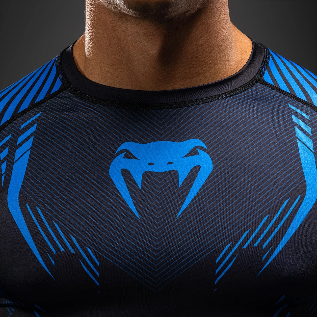Venum No-Gi 6.0 Long Sleeve Rashguard - Black/Blue
