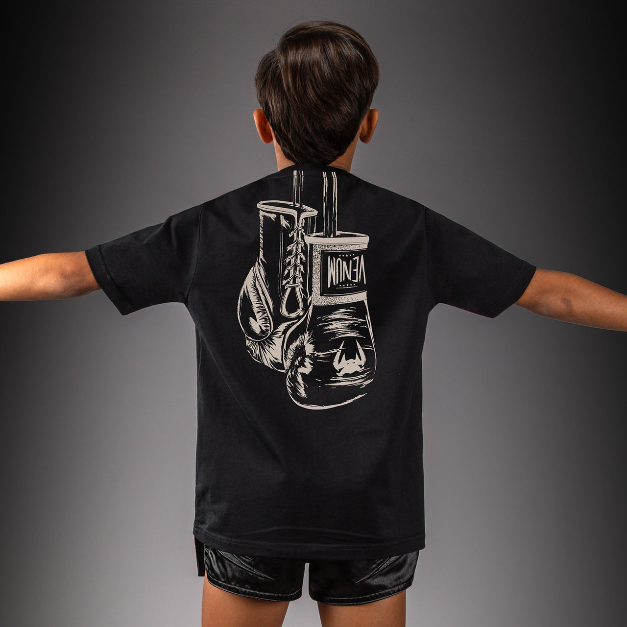 Venum Fight Icon Kids Cotton T-Shirt - Black