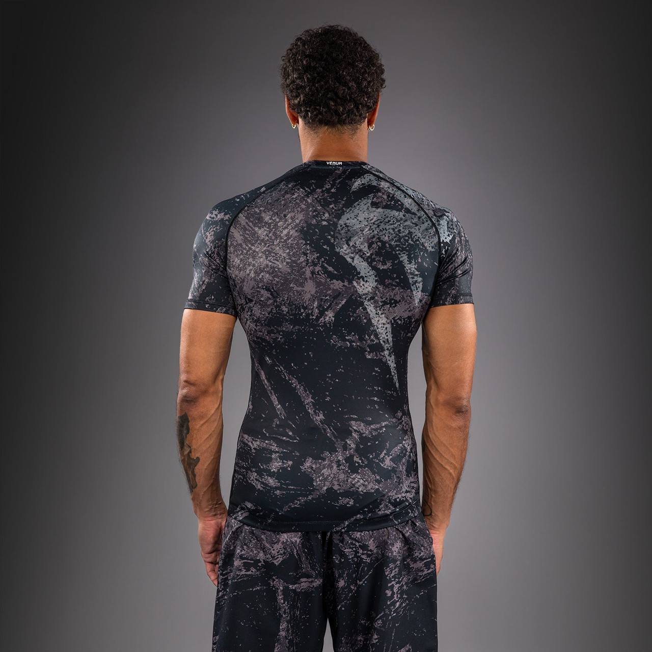 Venum Rage & Workout Short Sleeve Rashguard - Black/Grey