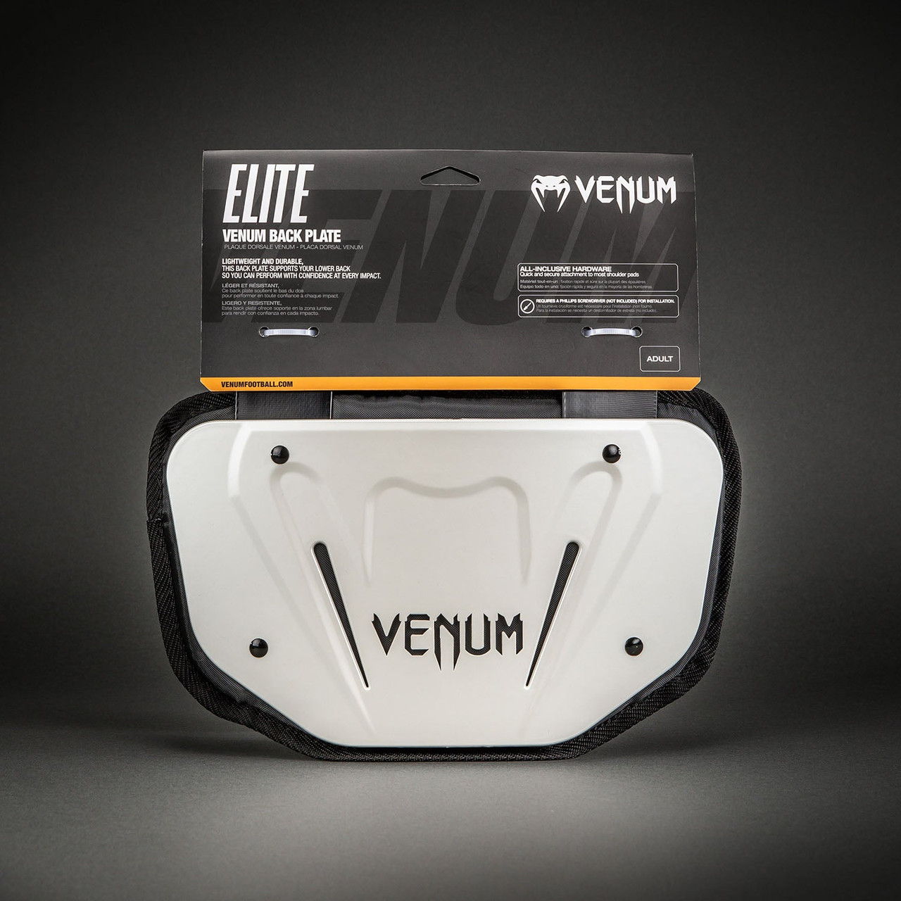 Venum Football Backplate - White