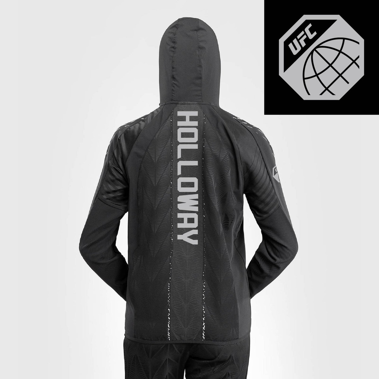 Women's UFC Zenith by Venum Black Authentic Fight Night Walkout Hoodie - Holloway