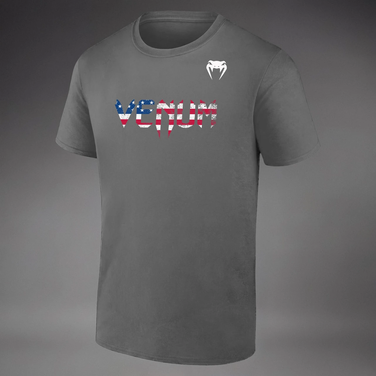 Venum Classic USA Short Sleeve T-Shirt - Heather Grey/White