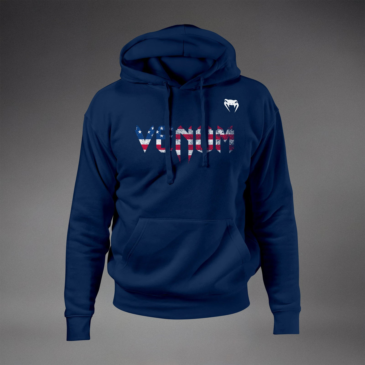 Venum Classic USA Hoodie - Navy Blue/White