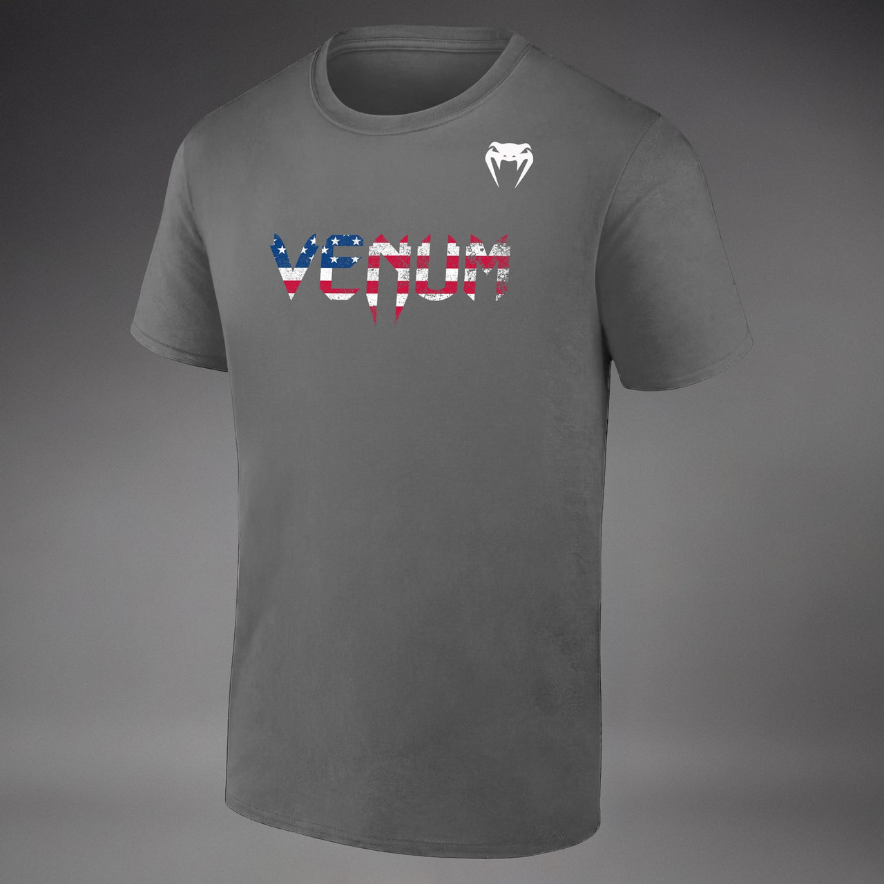 Venum Classic USA Kids Short Sleeve T-Shirt - Heather Grey/White