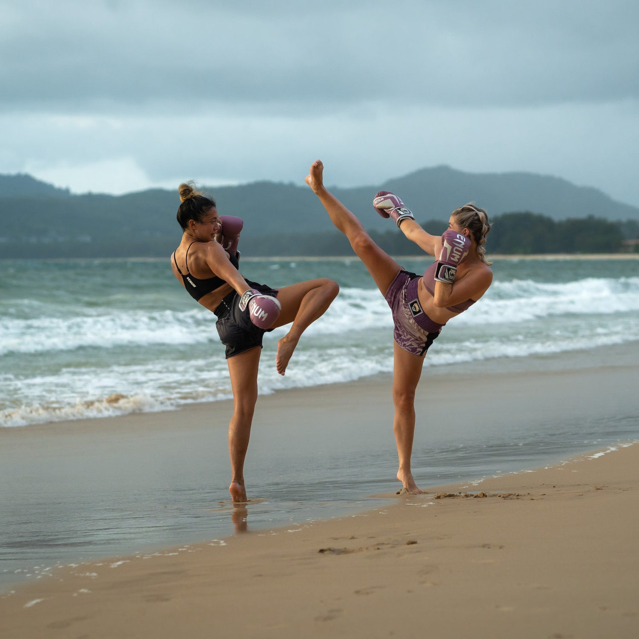 Venum x Kaz Muay Thai Shorts - Dusky Orchid