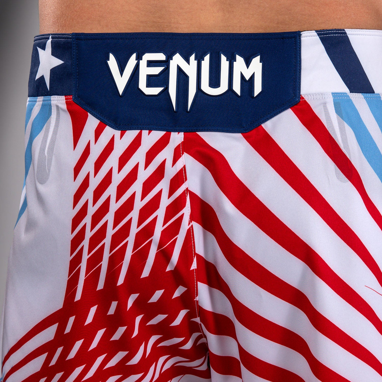 Men's Official UFC Freedom 250 by Venum White Authentic Fight Night Long Fit Fight Short -Gaethje