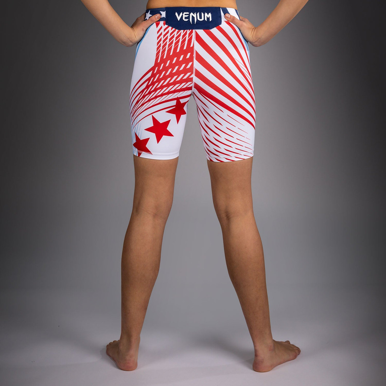 Women's Official UFC Freedom 250 by Venum White Authentic Long Fit Vale Tudo Short