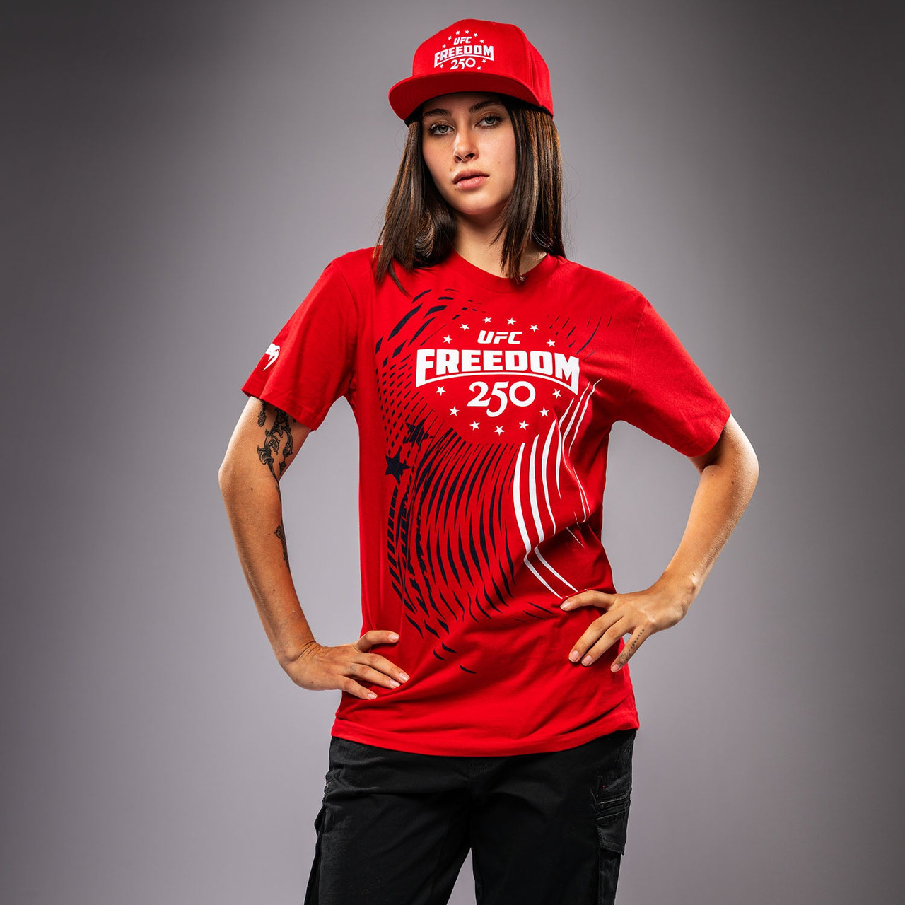 UFC Freedom 250 Official Weigh-In Tshirt - Red