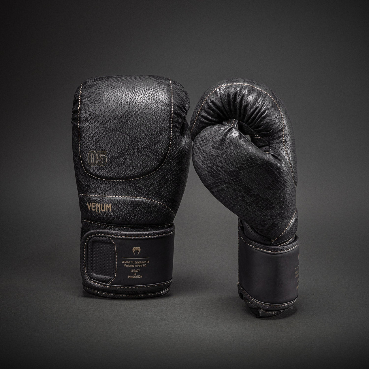 Venum Impact Evo Scales Boxing Gloves - Dark Grey