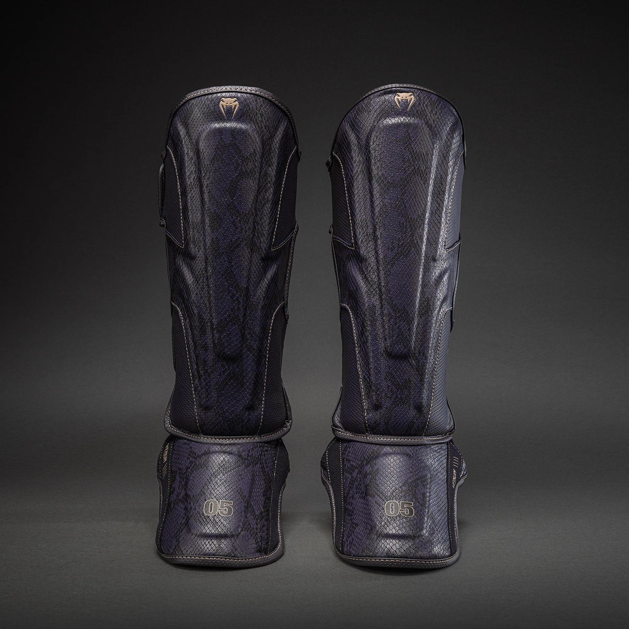 Venum Impact Evo Scales Shin Guards - Dark Purple