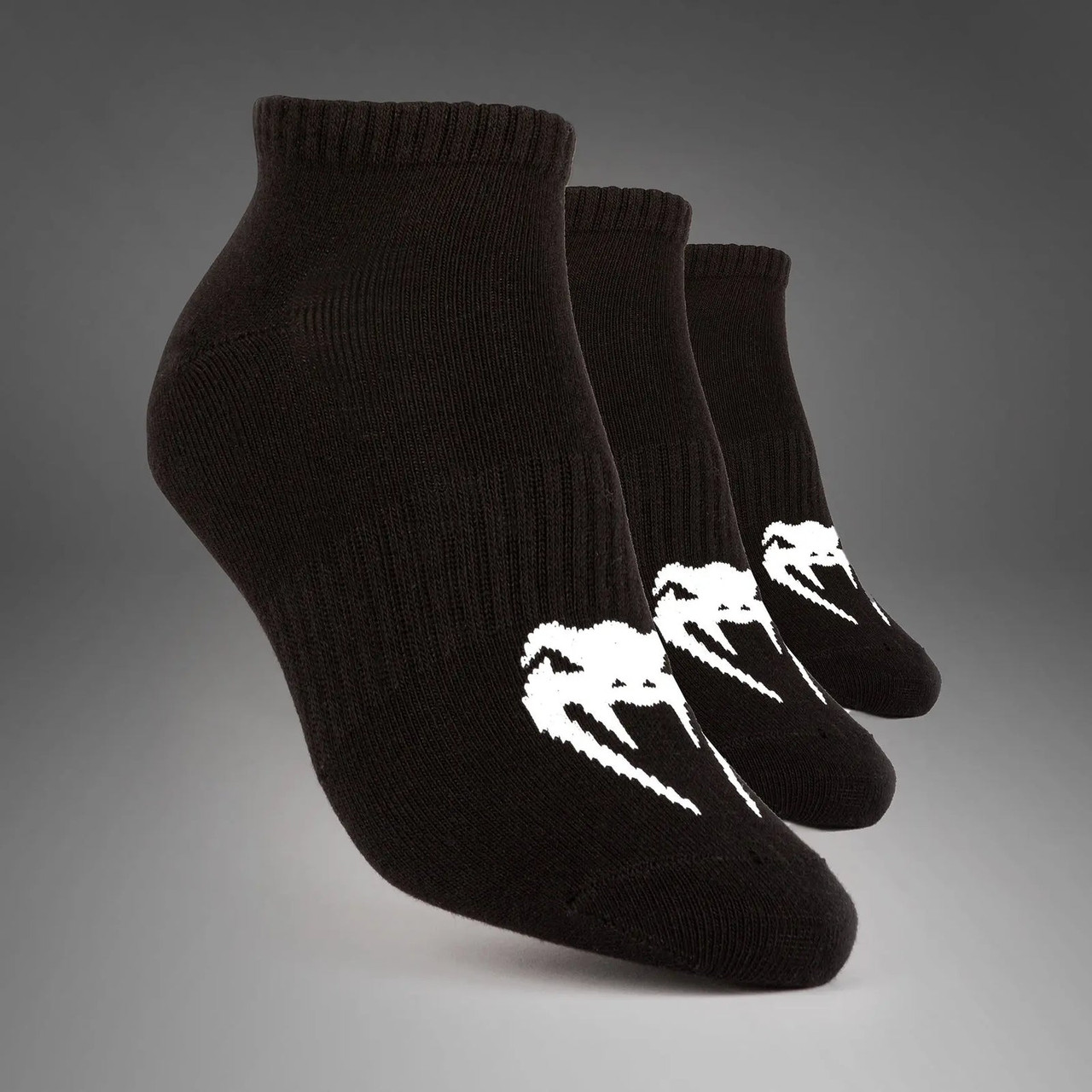 Venum Classic Footlet Sock - set of 3 - Black/White