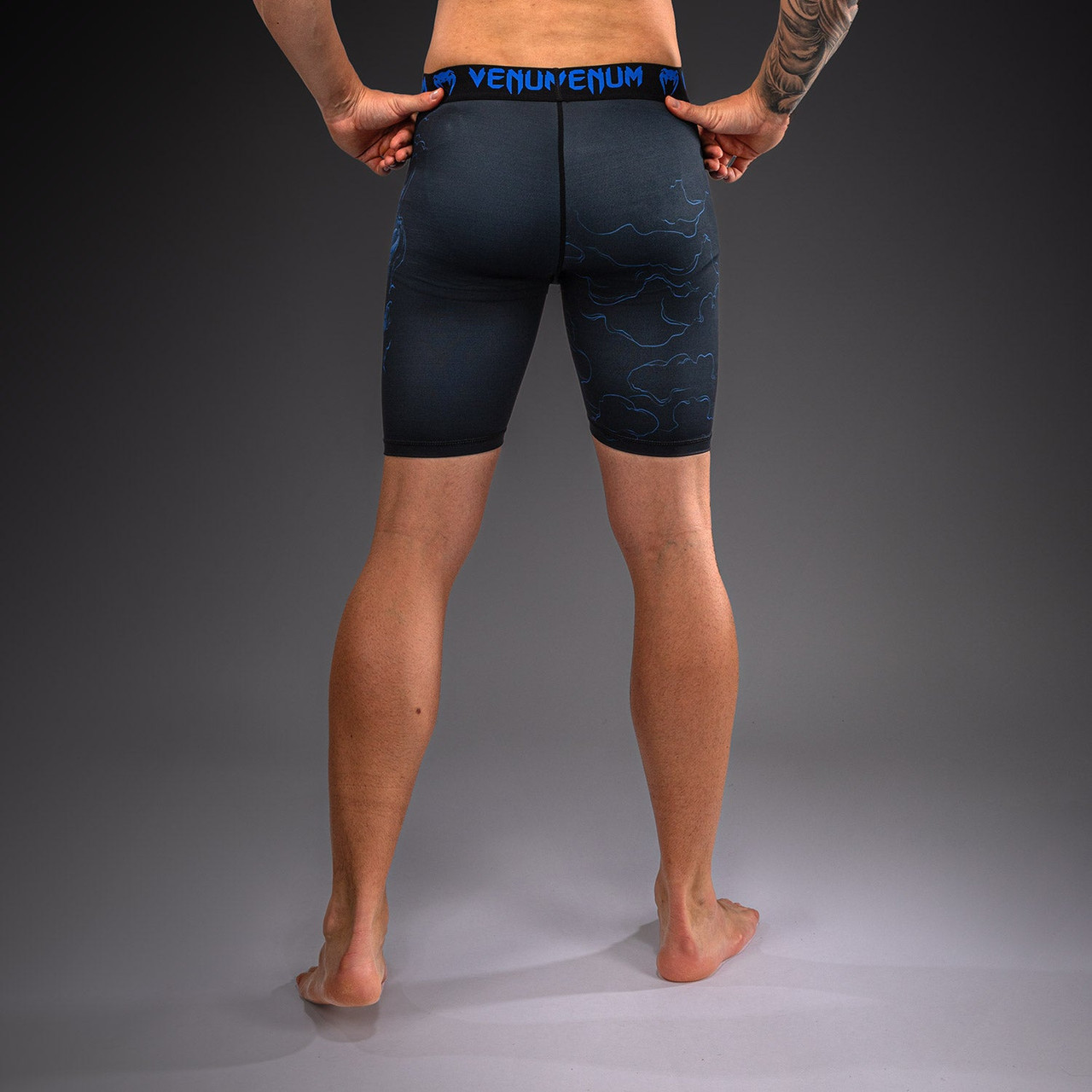 Venum Thunder Dragon Vale Tudo Shorts - Black/Royal Blue