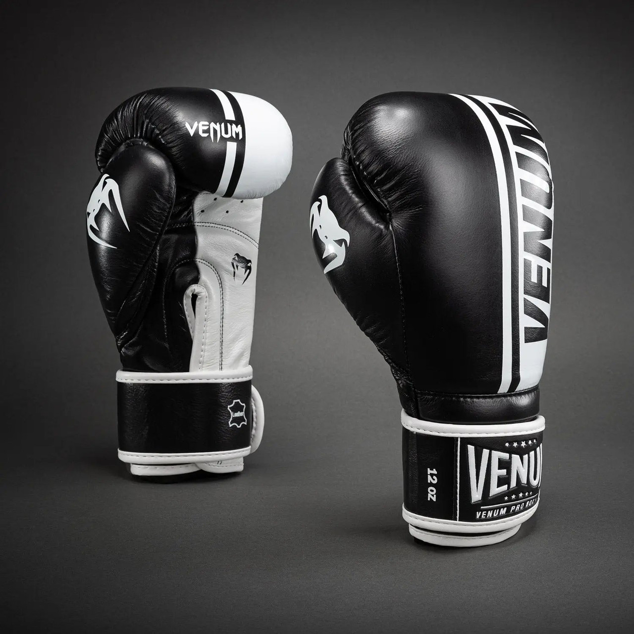 Venum Shield Pro Boxing Gloves with Velcro - Black/White