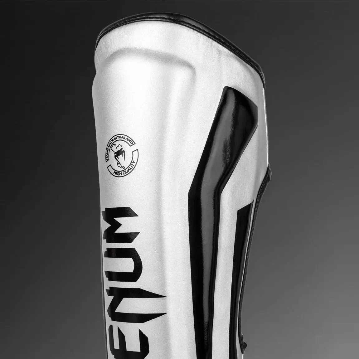 Venum Elite Standup Shinguards - Silver/Black